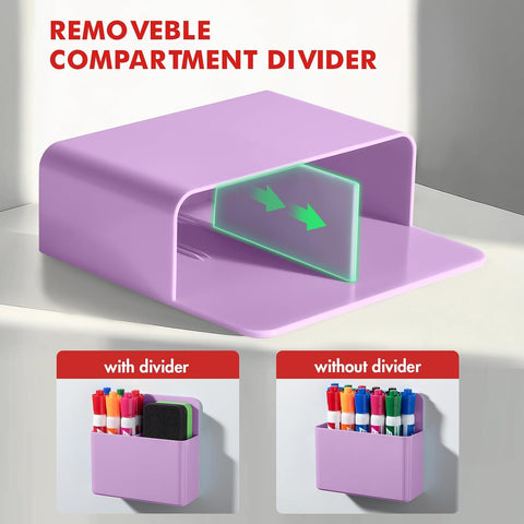 BEYGORM Plastic Magnetic Pen Holder, Powerful Magnet, 2 Pack