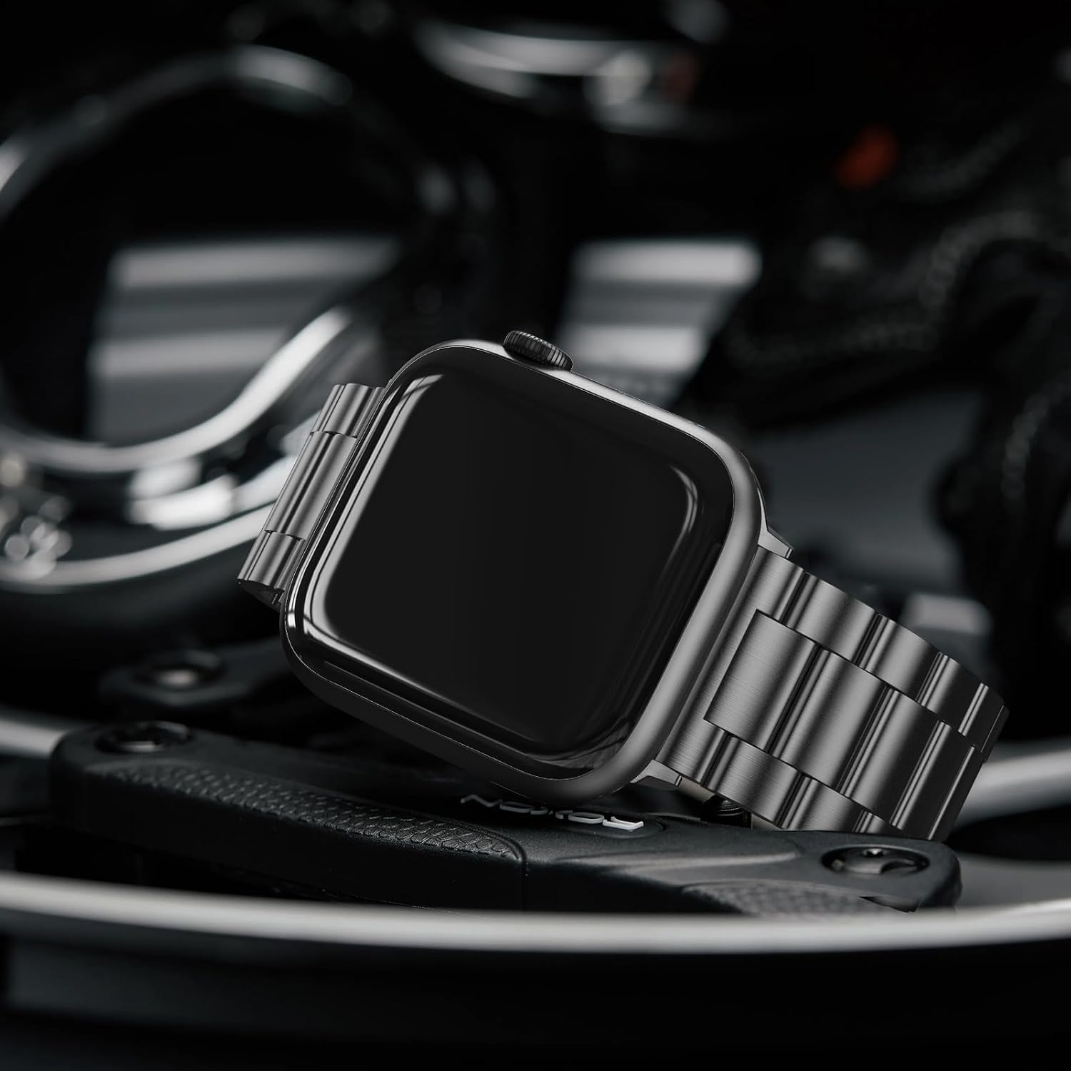 EPULY Compatible with Apple Watch Band 42mm 44mm 45mm 38mm 40mm 41mm Business Stainless Steel Metal Wristband for iWatch SE Series 8 7 6 5 4 3 2 1 for Men Women (Space Grey, 42mm/44mm/45mm)