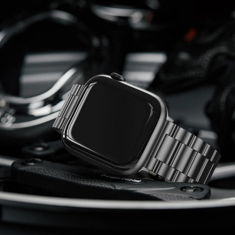 EPULY Compatible with Apple Watch Band 42mm 44mm 45mm 38mm 40mm 41mm Business Stainless Steel Metal Wristband for iWatch SE Series 8 7 6 5 4 3 2 1 for Men Women (Space Grey, 42mm/44mm/45mm)