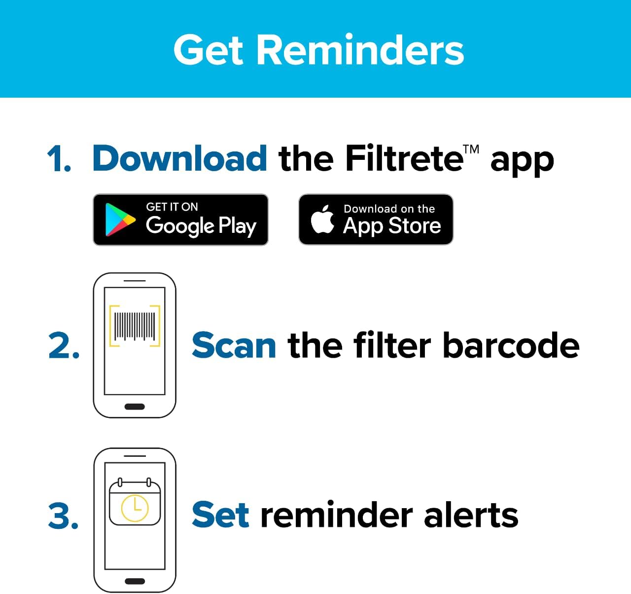 Filtrete 20x20x1 Air Filter, MERV 14, MPR 2800, 2 HVAC Filters