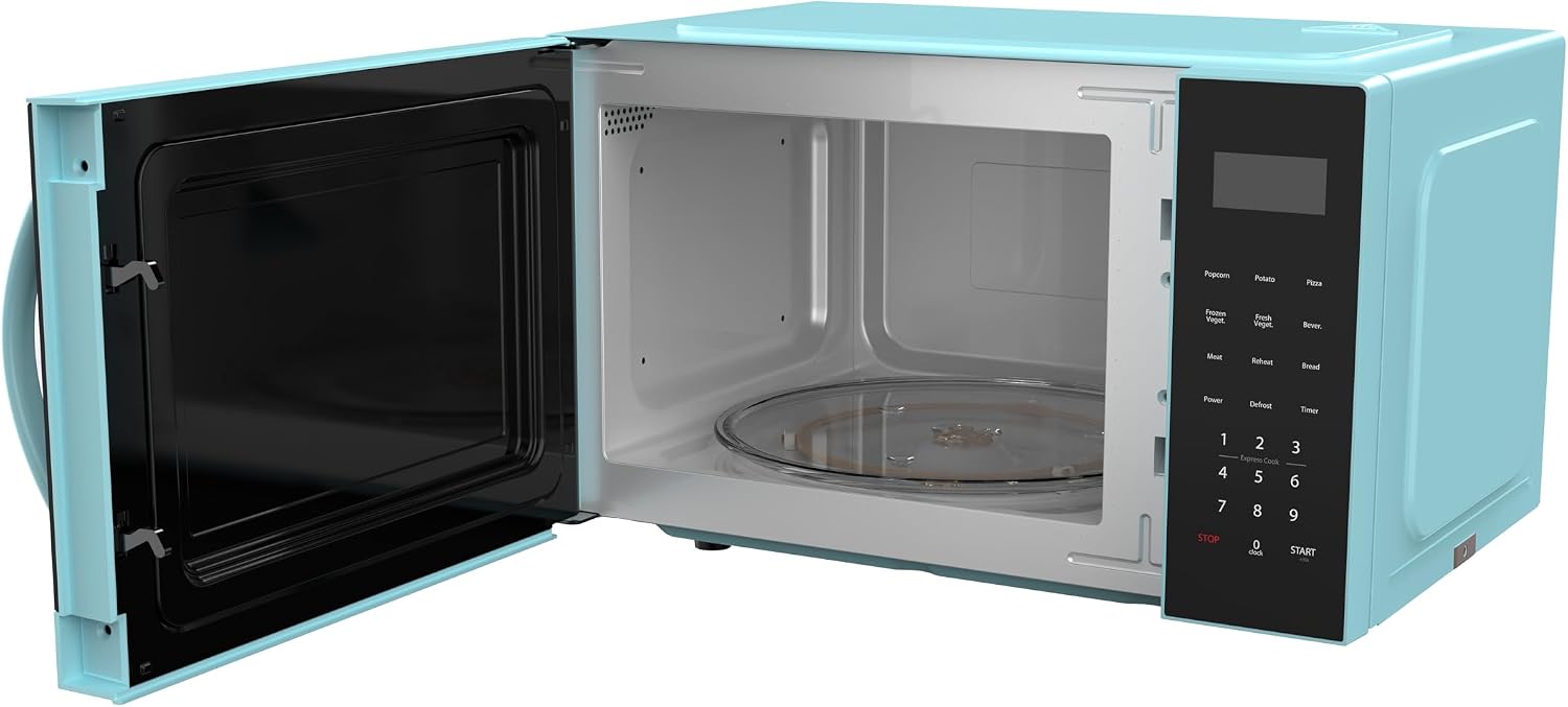 FRIGIDAIRE EMW953BLU 0.9-Cubic Feet Microwave Oven with Oversized Display, Blue