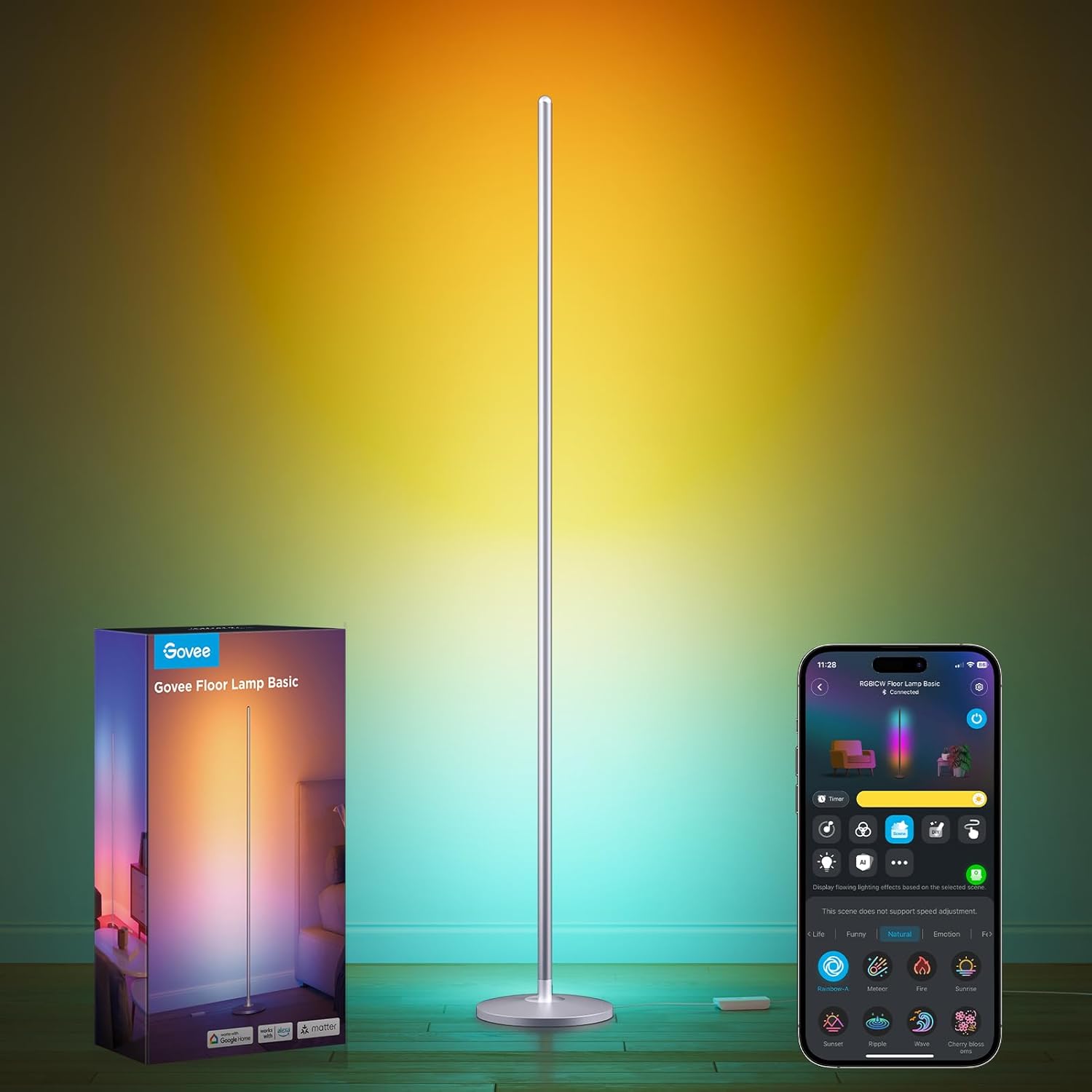 Govee RGBIC Floor Lamp, 1000lm LED Corner Lamp