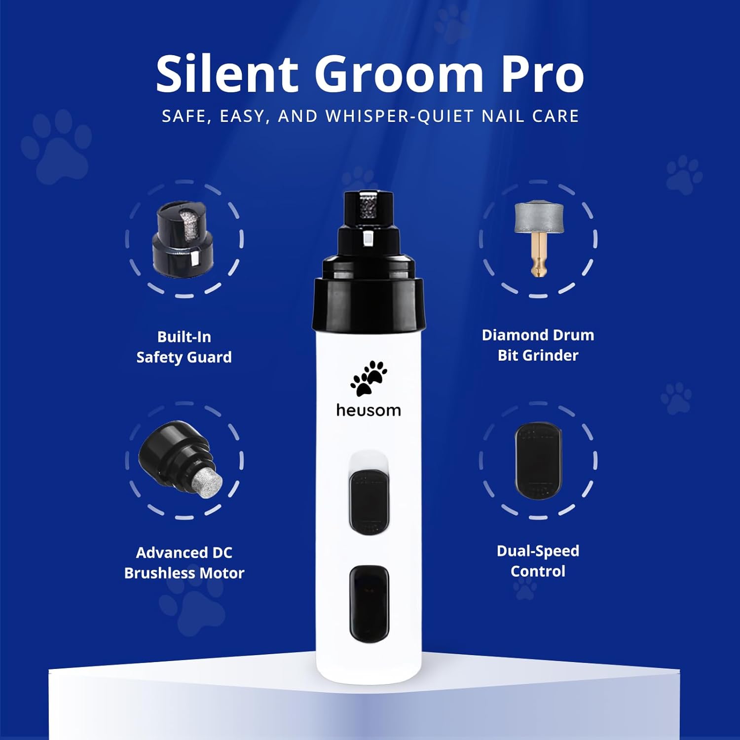 Silent Groom Pro Pet Nail Grinder | Whisper Quiet Dog Nail Grinder