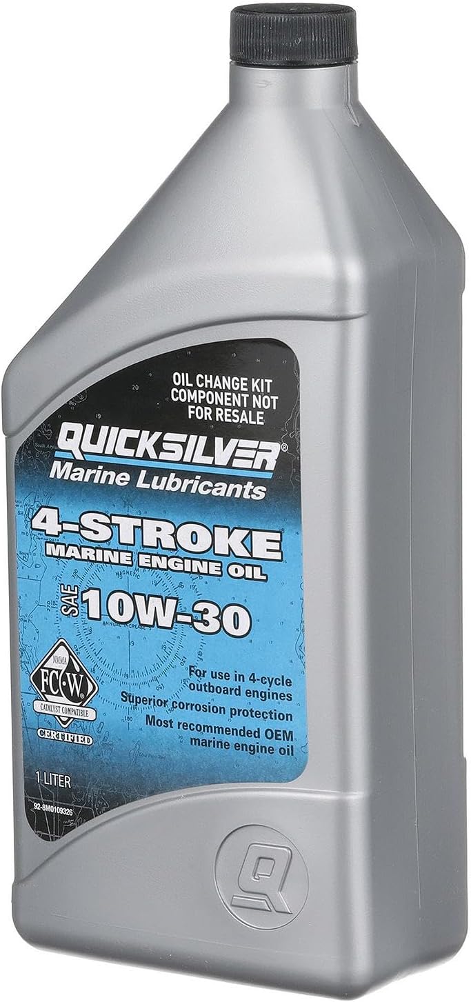 Quicksilver 4-Stroke Oil Change Kit – for Mercury Outboard Engines – 15, 20, 25, 30, 40, 50, 60, 75, 90, 115, 150, 175, 200, 225, 250, 300, 350, 400 HP