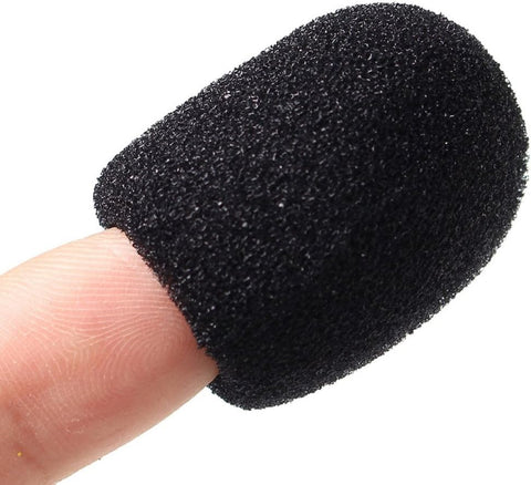 15 Pack Foam Microphone Windscreen, Lapel Headset Microphone Sponge Mini Foam Cover Shield Protection for Variety of Headset (Black)