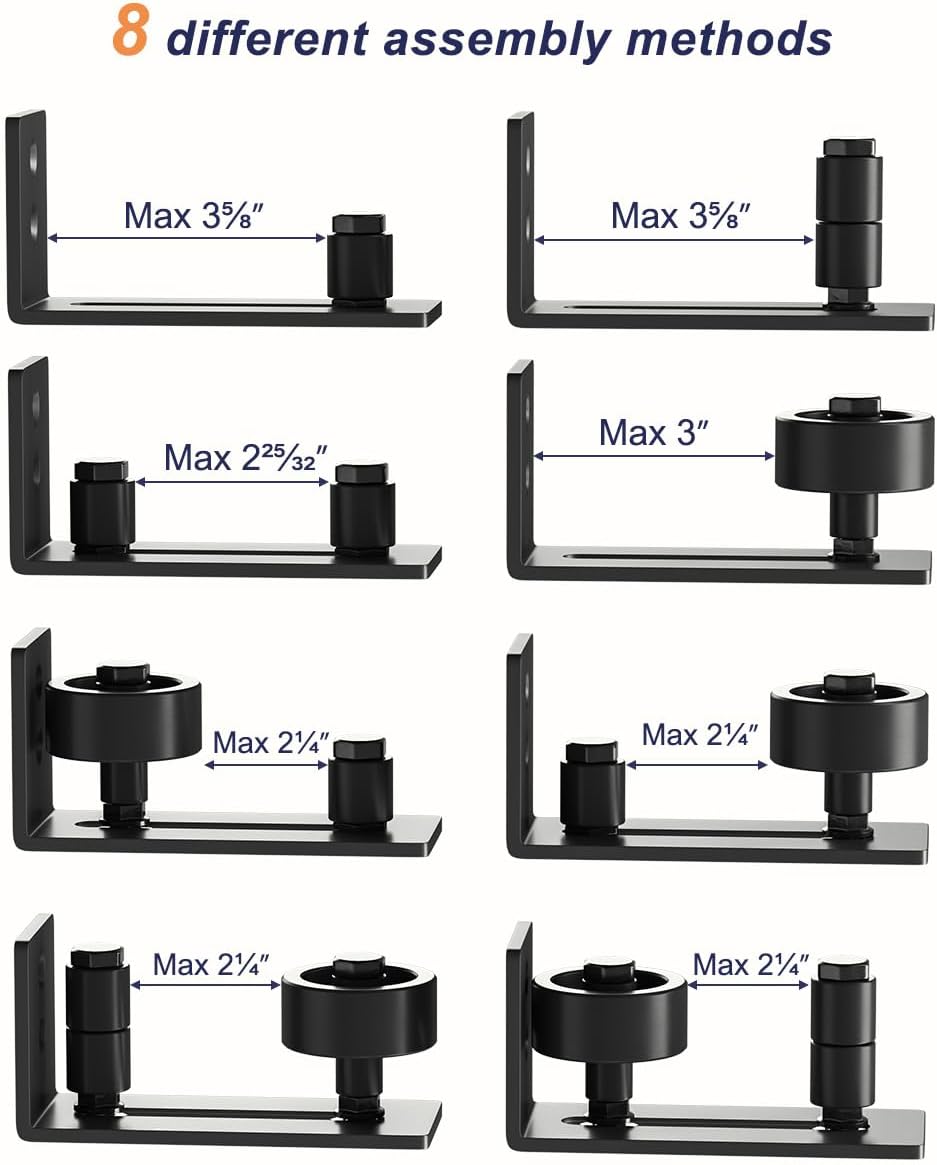 SMARTSTANDARD Sliding Barn Door Floor Guide for Bottom Adjustable Roller