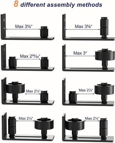 SMARTSTANDARD Sliding Barn Door Floor Guide for Bottom Adjustable Roller