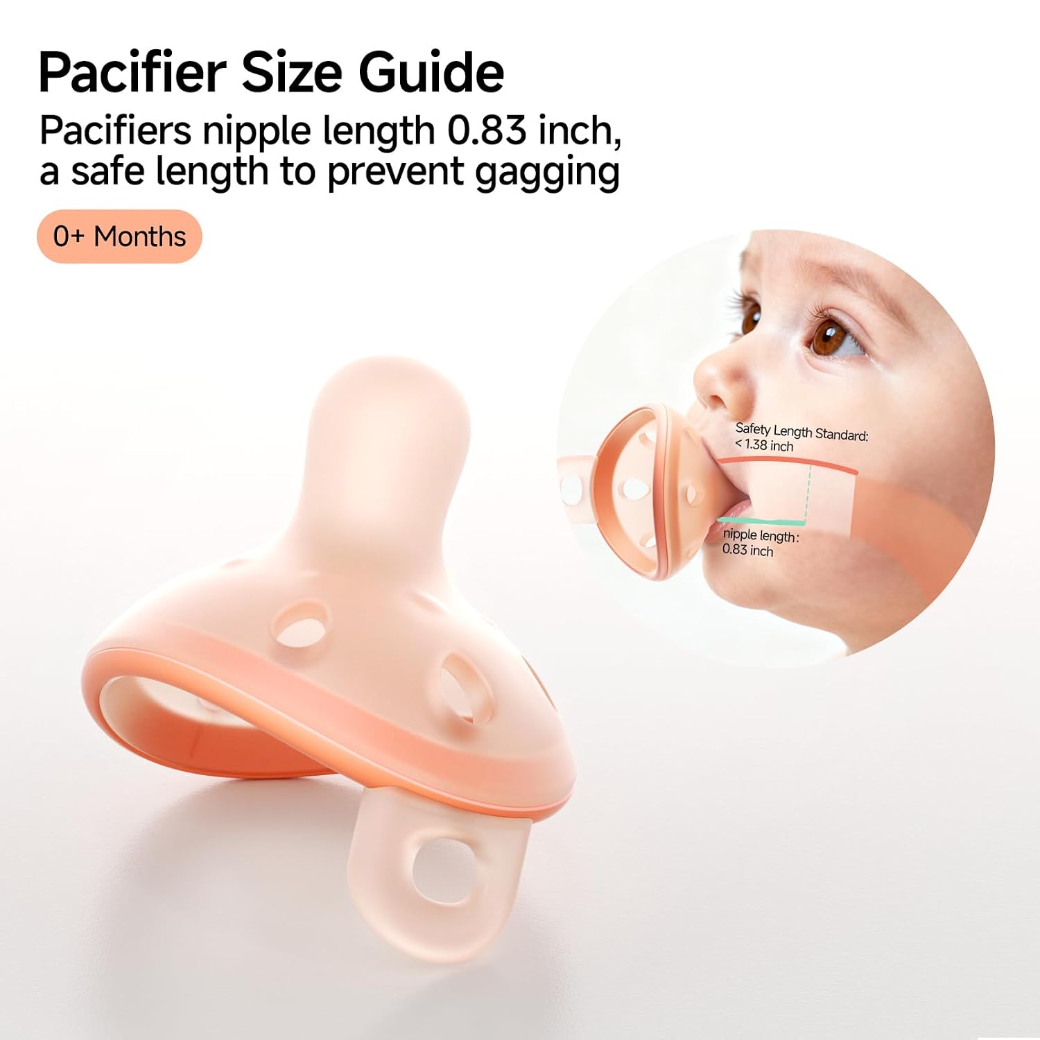 Garkoko Breast-Like Baby Pacifier for Newborns Breastfed Babies 0-6 Months