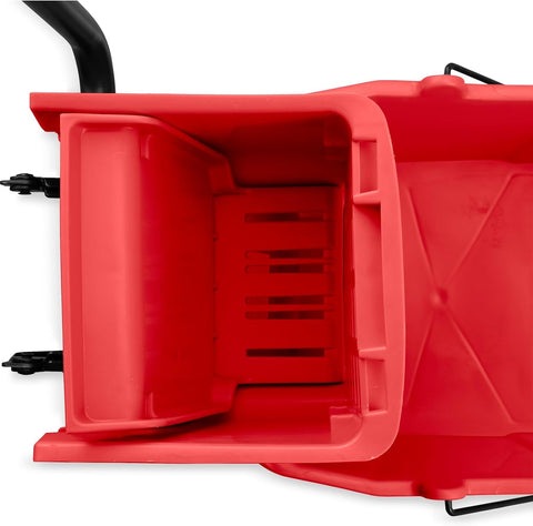 Carlisle FoodService Products 26 Qt Mop Bucket with Side Wringer, Red