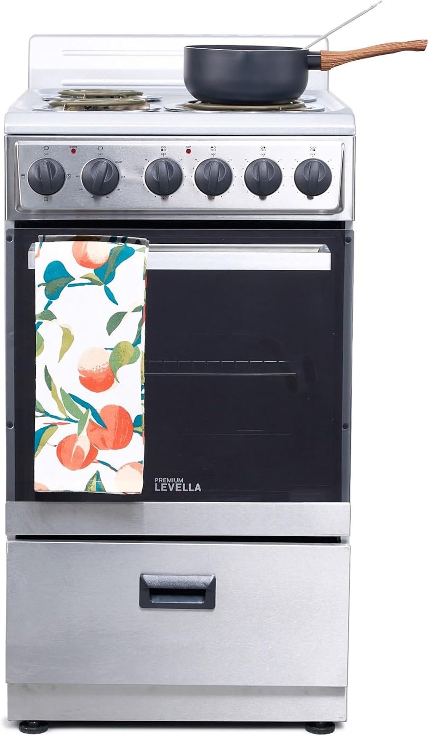 Premium Levella 20" Electric Range with 4 Coil Burners and 2.1 Cu. Ft. Oven Capacity in Stainless