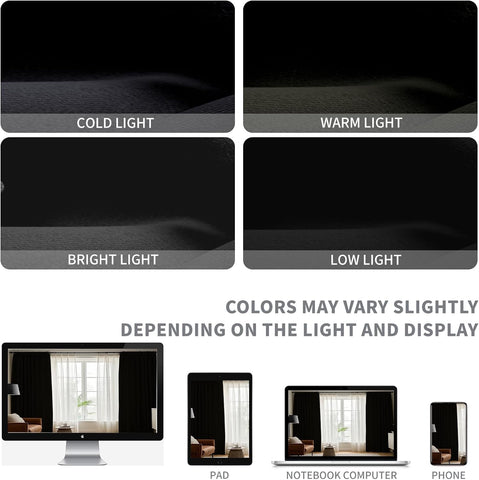 CUCRAF Pure Black Blackout Curtains 96 inch Length 2 Panels Set, Rod Pocket Room Darkening Drapes for Bedroom Living Room, Insulated Thermal Light Blocking Window Curtain (52 x 96 inches)
