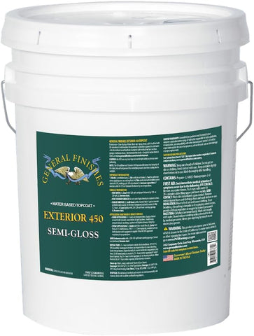 General Finishes Exterior 450 Water Based Topcoat, 1 Gallon, Satin