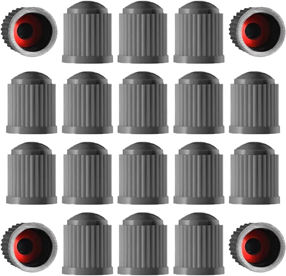 Tire Valve Stem Caps The Upgraded Version has a Sealing Ring for Car, Motorbike, Trucks, Bike, Bicycle （Black） (24)