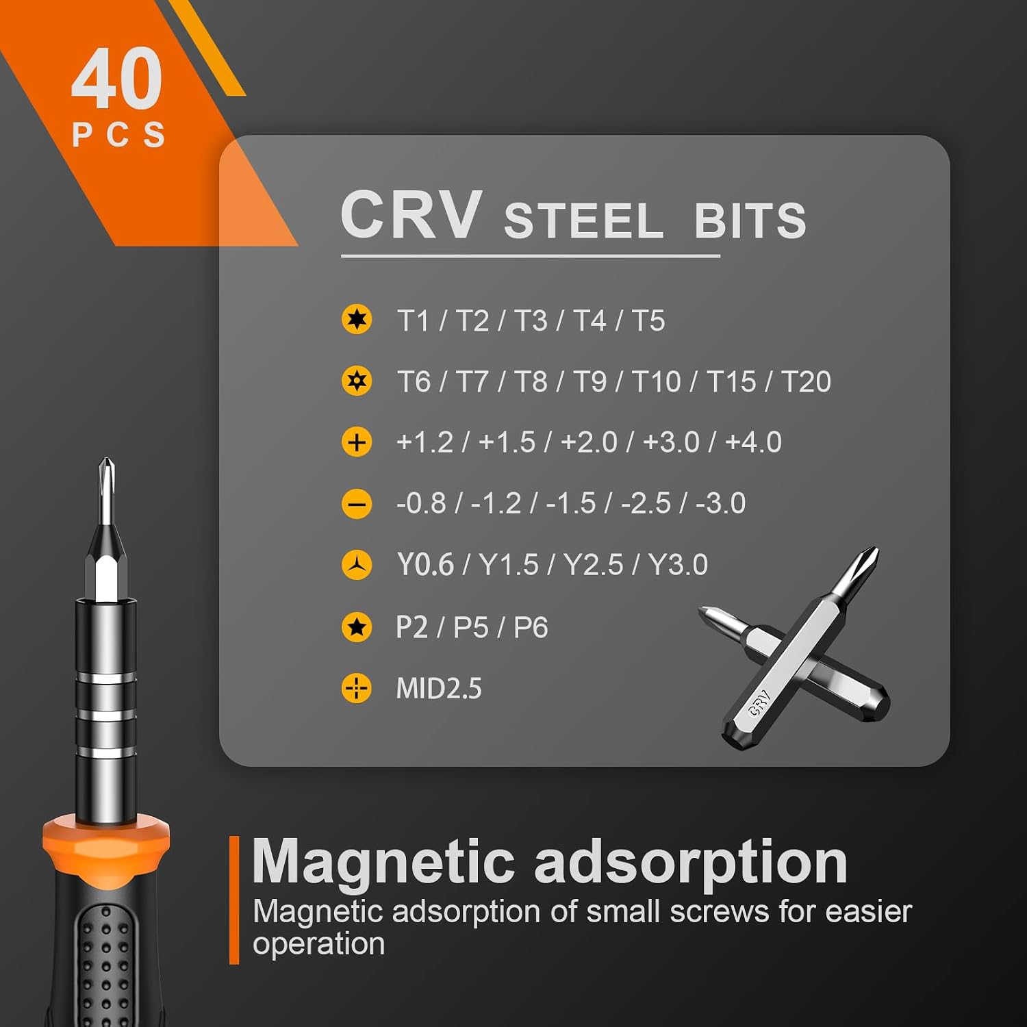 JOREST Small Precision Screwdriver Set with Torx Triwing Phillips, Mini Repair Tool Kit for Macbook, Computer, Laptop, PC, iPhone, PS5, Xbox, Switch, Glasses, Watch, Ring Doorbell, Electronics