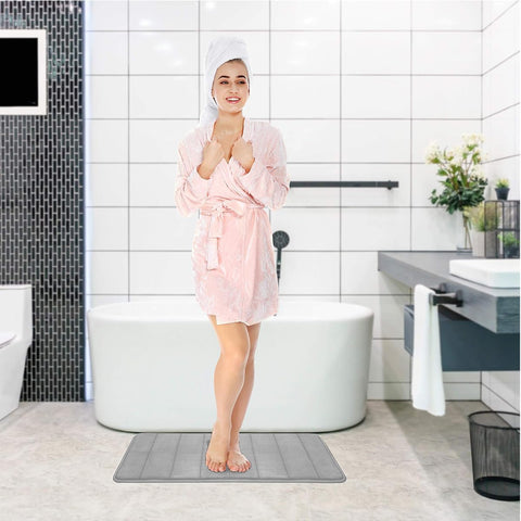 Bathroom Mats Memory Foam Bath Rug Set 3 Piece Non-Slip Bath Mats, Absorbent Shaggy Rugs, Machine Wash, Perfect Plush Bathroom Rugs, BathCarpets Set,Bath Mats for Bathroo Home Decor Accessories