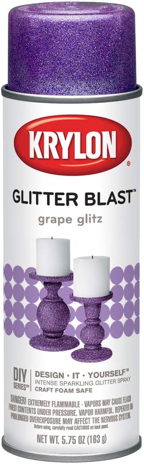 Krylon Glitter Blast, Grape Glitz, 5.75 oz