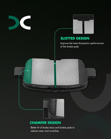 Ceramic Brake Pads Kits,SCITOO 8pcs Brakes Pads Set For Honda Pilot 2003-08