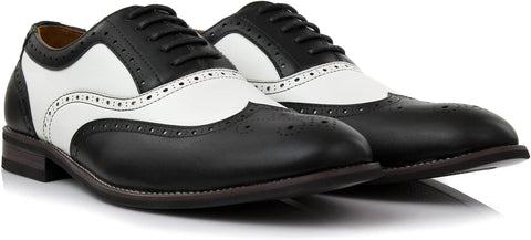 Ferro Aldo Men's Wingtip Oxford Dress Shoes | Classic Brogue & Two-Tone Spectator Styles | Formal Wedding Business Party Shoe