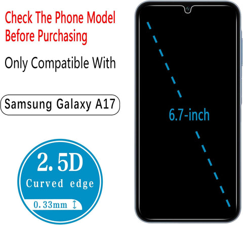 2 Pack Privacy Screen Protector for Samsung Galaxy A17 5G