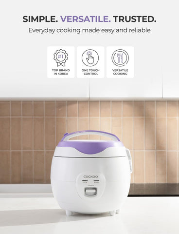 CUCKOO Rice Cooker and Warmer, 12-Cup Cooked, White, CR-0671V