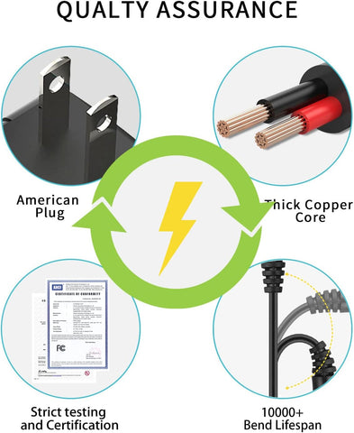 12V 2A AC Power Supply Adapter Charger Cord for Yamaha PSR, YPG, YPT, DGX, DD, EZ and P Digital Piano and Portable Keyboard Series, Replacement PA-130 PA-130B Adapter