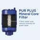 PUR PLUS Faucet Mount Replacement Filter 2-Pack, Genuine PUR Filter, 3-in-1 Powerful, Natural Mineral Filtration, Lead Removal, 6-Month Value, Blue (RF99992)