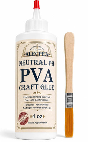 ALECPEA PVA Glue 4 oz for Crafts and Paper Projects
