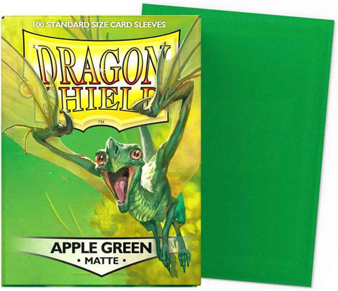 Dragon Shield | Standard Size Card Matte Sleeves | 100 CT - Smooth & Tough Premium TCG Sleeves | Compatible with Pokemon, Flesh & Blood, One Piece & Magic the Gathering | Apple Green