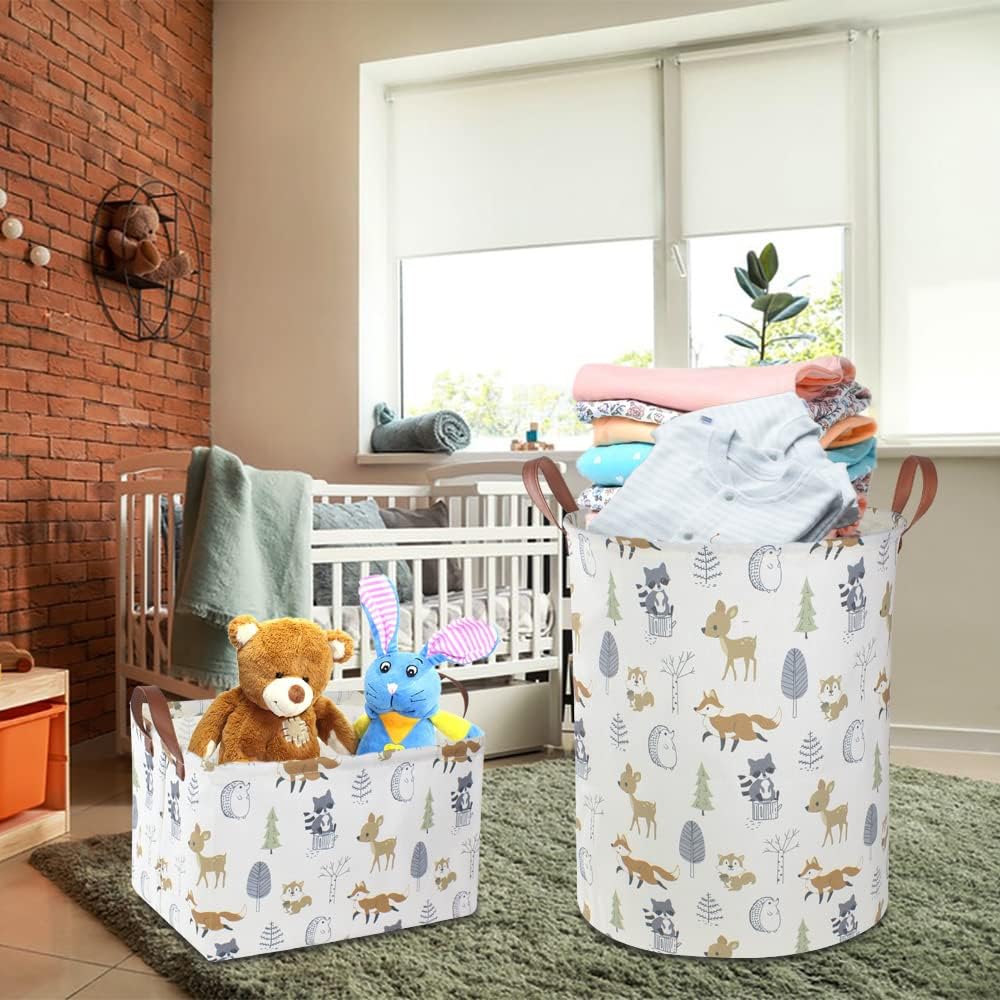 NTAOHAMPER Laundry Hamper, Laundry Basket, Waterproof Storage Bin for Bedroom, Clothes Organizer Basket, Books Box, Room Decor(Animal)