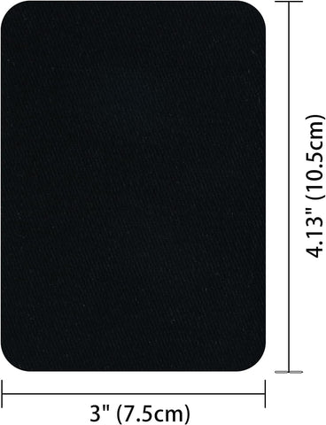 Premium Quality Fabric Repair Patches Iron-on Patches for Clothing Inside & Outside Strongest Glue Cotton 3" by 4-1/4" (7.5 cm x 10.5 cm)… (6PCS-Black)