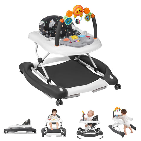 5 in 1 Foldable Baby Walker for Boys Girls Infant 6-12 Months