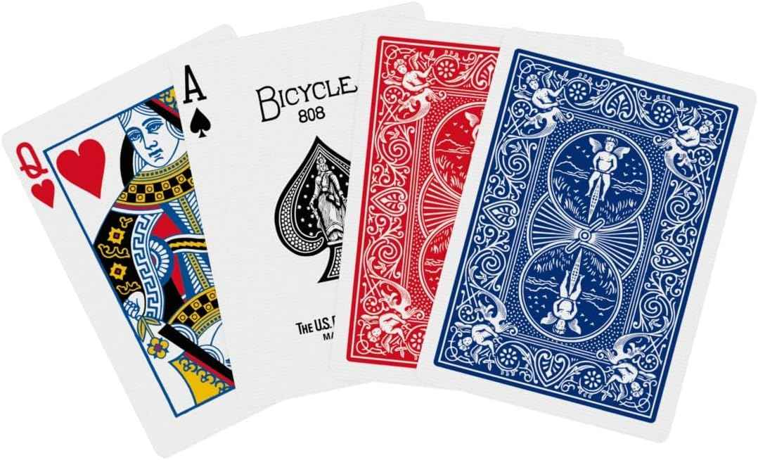 Bicycle Rider Back Playing Cards, Standard Poker Size Deck of Cards, Red & Blue (2 Pack), Classic Cards, Blackjack, Family Game Night & Card Games, Fun for All Ages