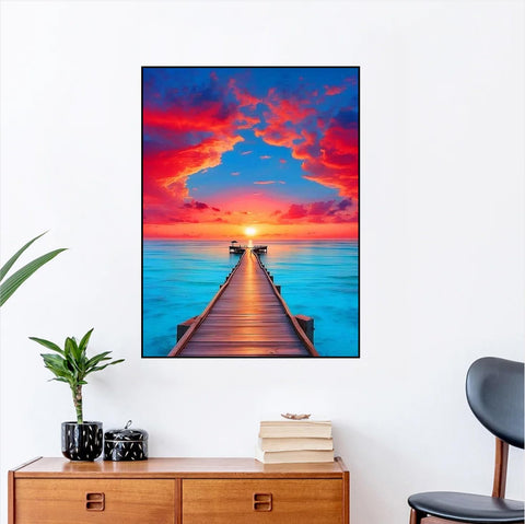 ijbnhd Sunset Diamond Art Kits for Adults 12x16in