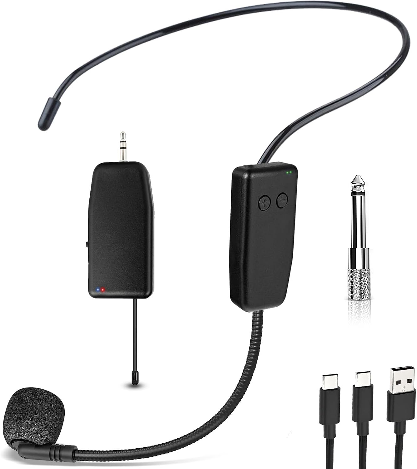 Wireless Headset Microphone System Professional: 2.4G Cordless Head Mic