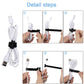 Nettbe 60 PCS 6 Inches Reusable Cable Ties, Adjustable Cord Straps, Cable Organizer, Cord Wrap and Hook Loop Cords Management - Black