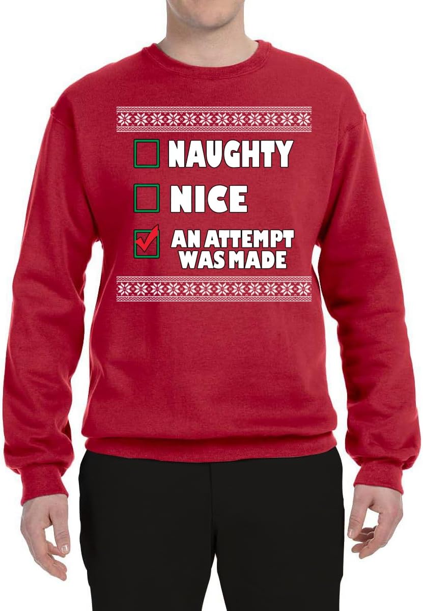 Wild Bobby Nice Naughty an Attempt was Made Xmas Christmas Unisex Crewneck Graphic Sweatshirt