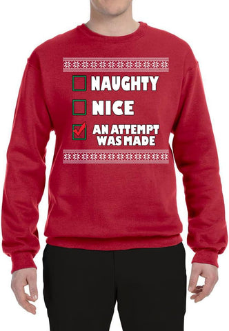 Wild Bobby Nice Naughty an Attempt was Made Xmas Christmas Unisex Crewneck Graphic Sweatshirt