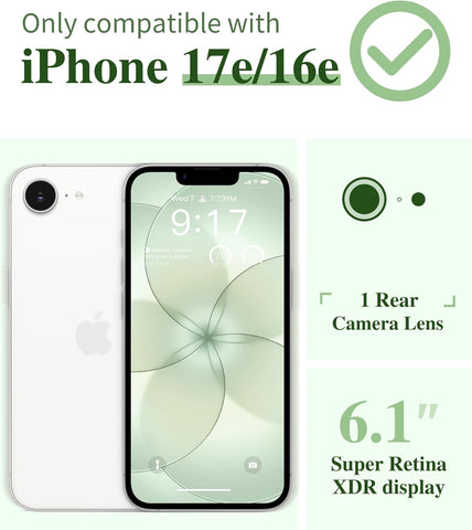 GVIEWIN for iPhone 17e Case & iPhone 16e Case with Screen Protector