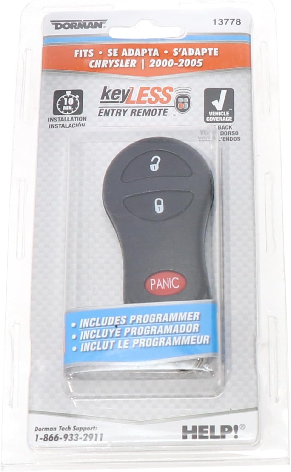 Dorman 13778 Patented Keyless Entry Remote 3 Button Compatible with Select Models (OE FIX)