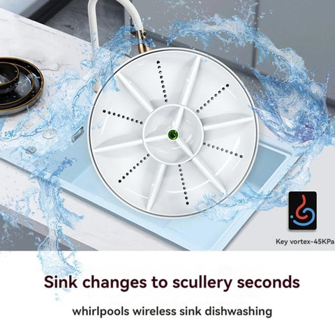 Ultrasonic Dish Washer Portable Turbo Dishwasher, Vegetable Washing Machine Household Sink Dishwasher Device B