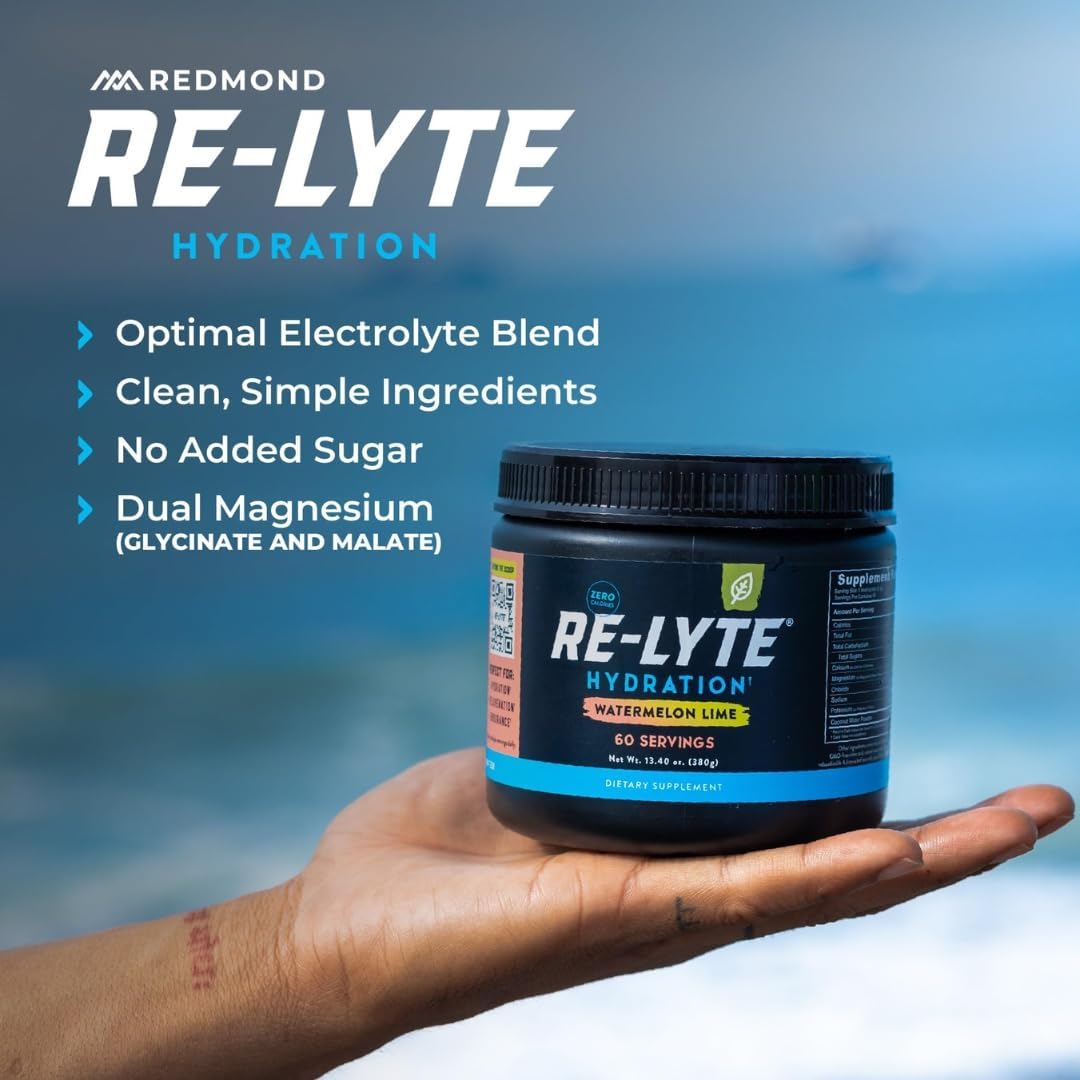 Redmond Re-Lyte Sugar Free Electrolyte Powder Drink Mix (Watermelon Lime)