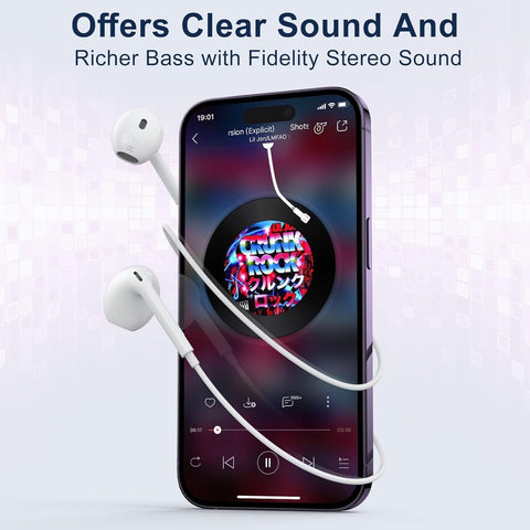 2 Packs-for Wired Headphones Wired Earbuds