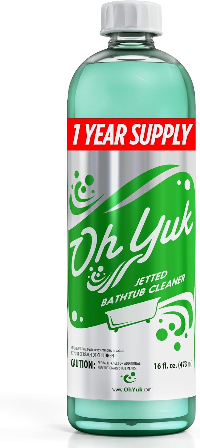 Oh Yuk Jetted Tub Cleaner for Jacuzzis, Bathtubs & Whirlpools, Septic Safe