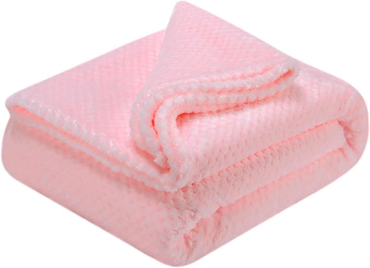 Fuzzy Throw Blanket, Plush Fleece Blankets for Adults, Toddler, Boys and Girls, Warm Soft Blankets and Throws for Bed, Couch, Sofa, Travel and Outdoor, Camping (Twin(60"x80"), XL1-Baby Pink)