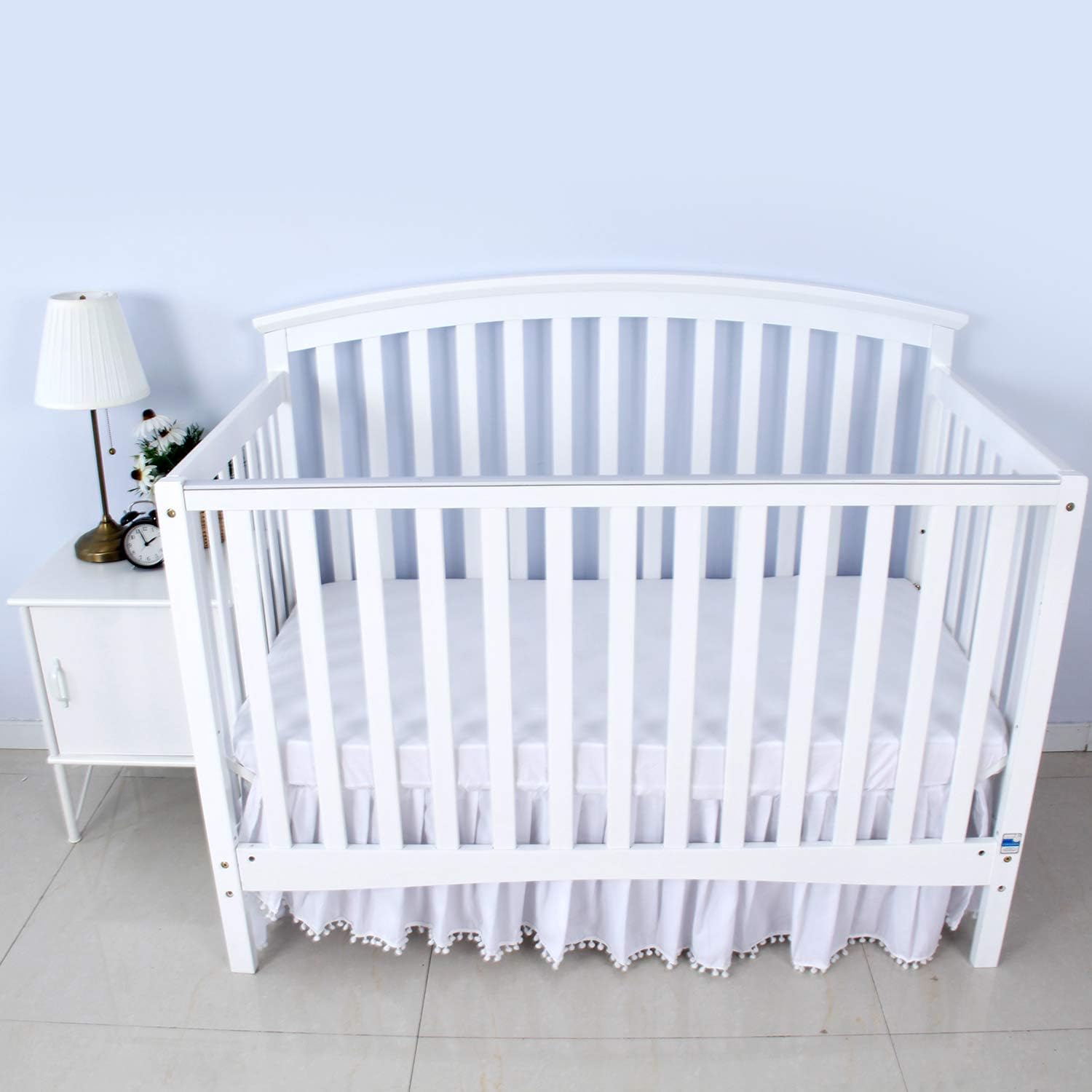 4-Pack Fitted Crib Sheets for Boys and Girls - Breathable, Soft Microfiber Baby Sheets in Grey and White