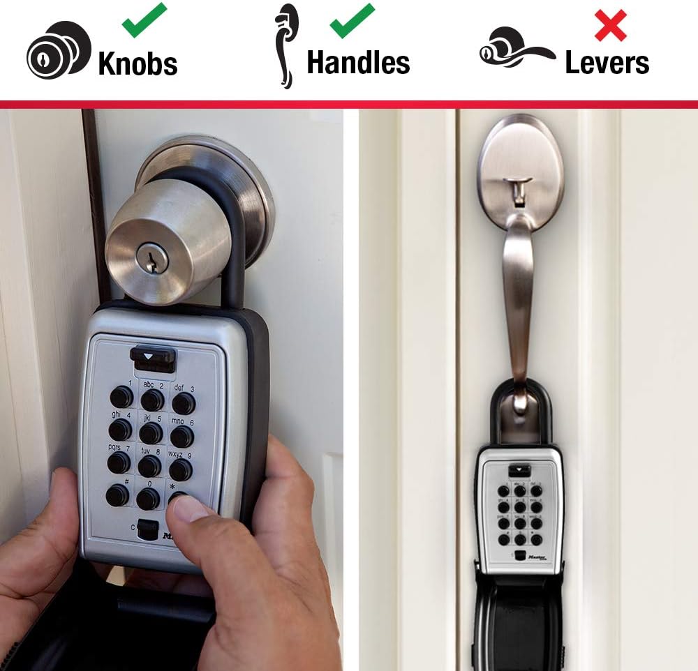Master Lock Push Button Key Lock Box, Indoor Outdoor 5 Keys 2-Pack 5422EC2