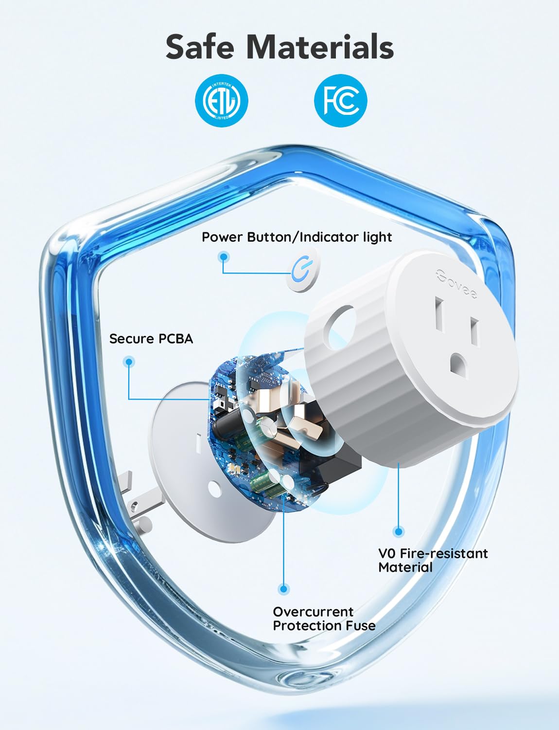 Govee Smart Plug, WiFi Outlet Compatible with Alexa & Google Assts, 4 pcs