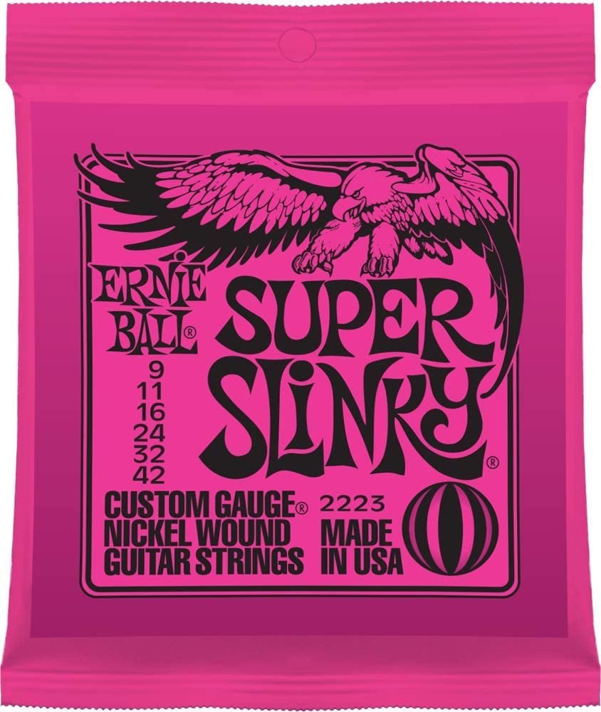 Ernie Ball Mighty Slinky Nickelwound Electric Guitar Strings 8.5-40 Gauge