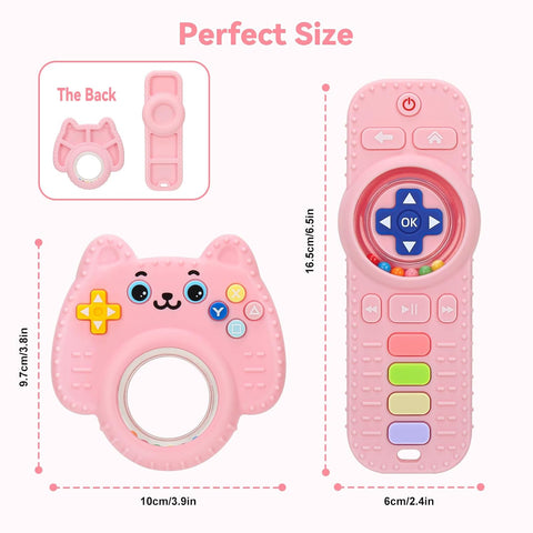 Baby Rattles Teething Toys for Babies 3-6 Months - Remote Design.