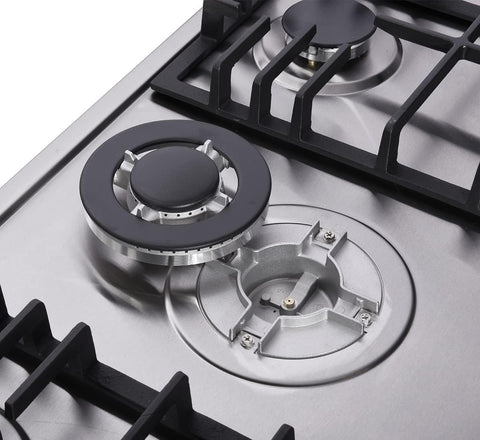 DM5808 34 Inch Stainless Steel Built-in 5 Burner Gas Cooktop - LPG/NG Convertible Dual Fuel Gas Hob